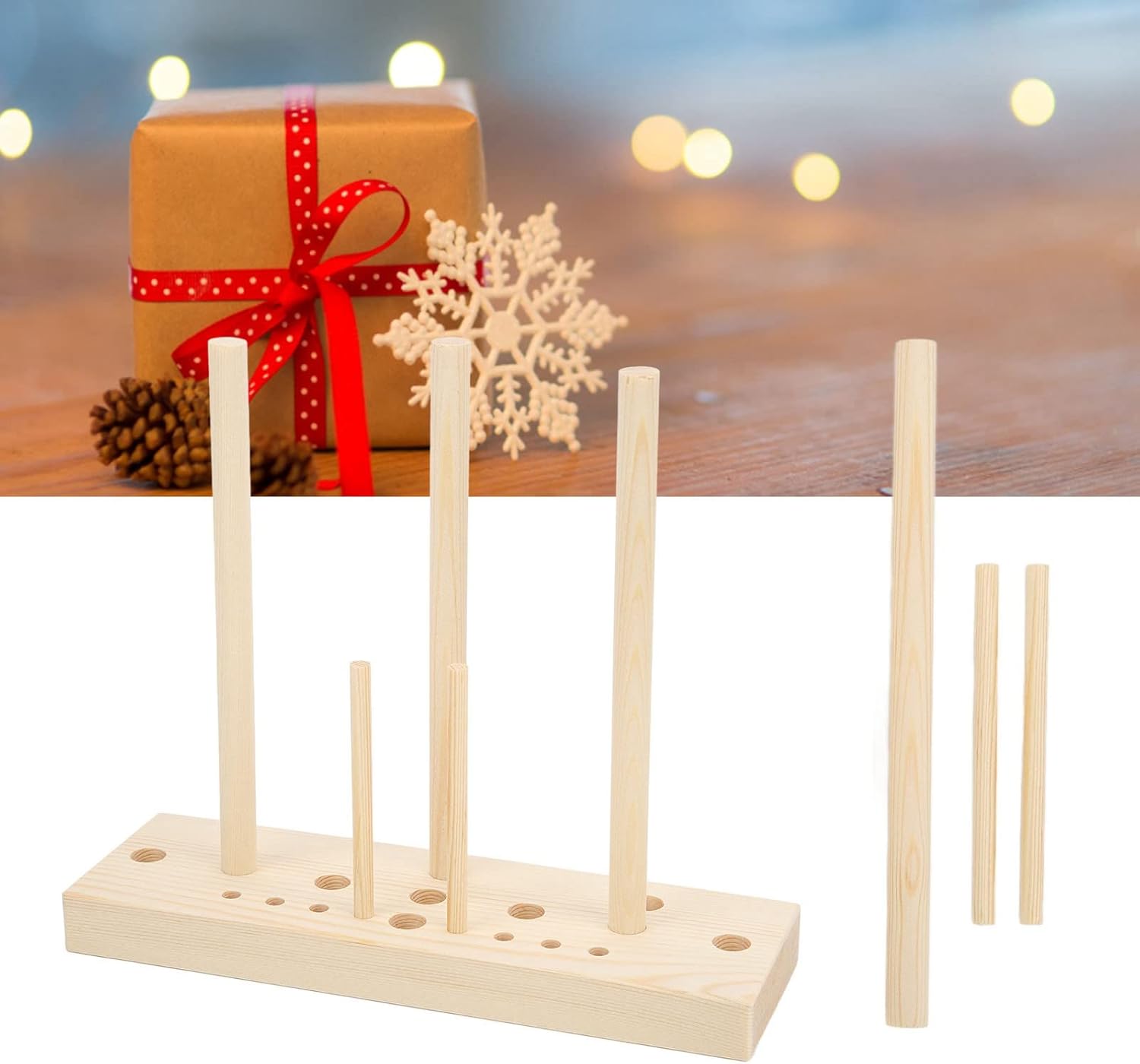 Hztyyier Bow Makers – Herramienta para hacer arcos de cinta con palos de madera para coronas, lazos, ramilletes, decoraciones de fiesta