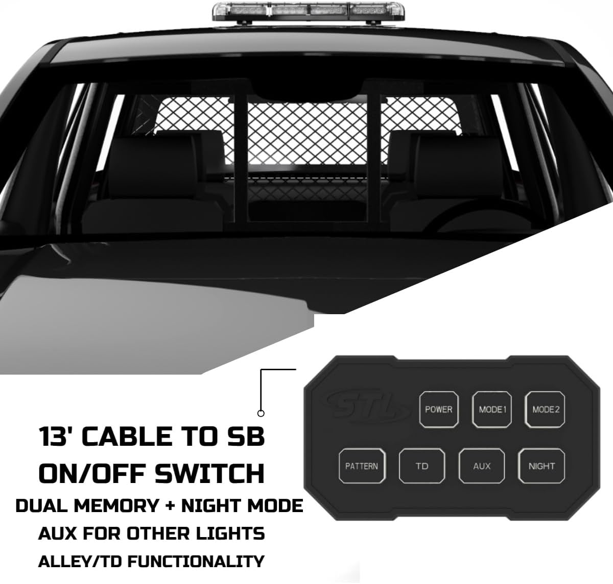 Minibarra de luz de emergencia LED, luces estroboscópicas y magnéticas, luz de advertencia de montaje en el techo para vehículos de emergencia de