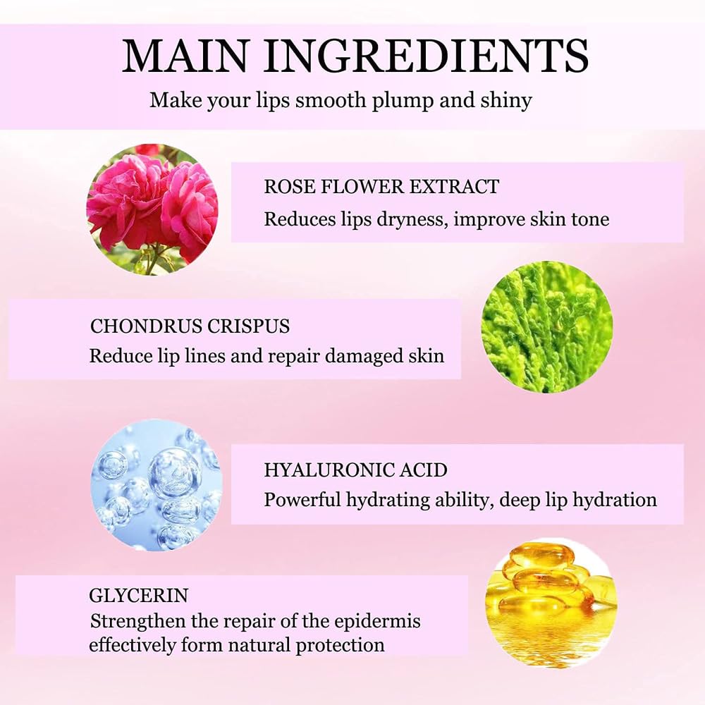 30 máscaras de gel para labios de colágeno, cristales de colágeno, máscara de labios rosa, máscara de cuidado de labios para antienvejecimiento y