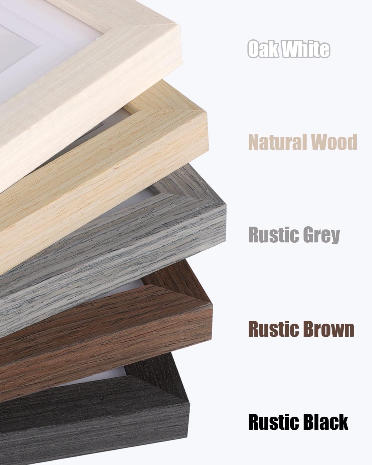 Egofine Portarretratos de 9 x 12 pulgadas, de madera maciza con plexiglás, para exhibir imágenes de 5 x 76 x 8 con paspartú o de 9 x 12 pulgadas sin