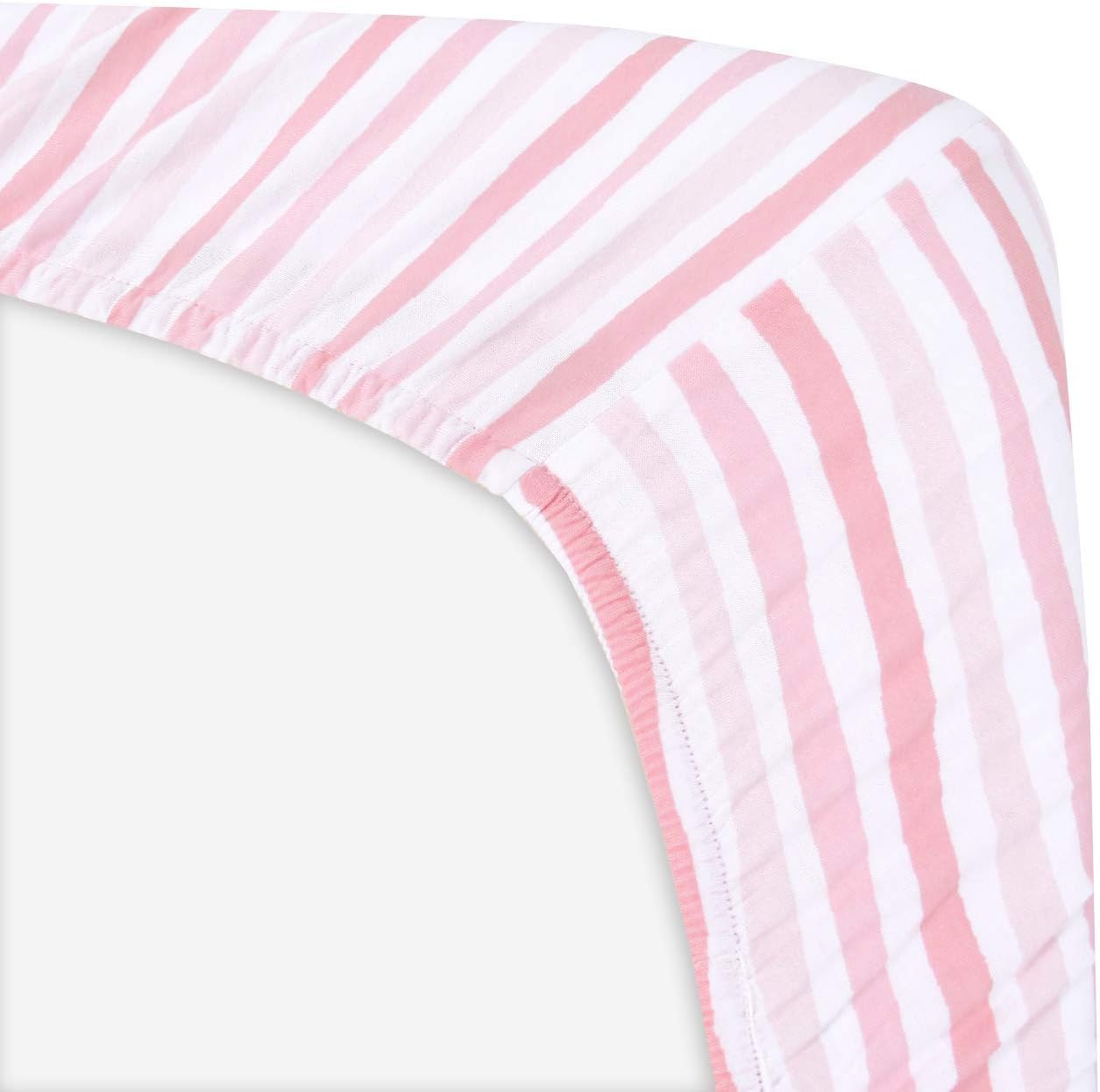 Sábanas de moisés compatibles con 4moms Breeze Plus moisés (no playard), paquete de 2, 100% algodón de punto jersey, transpirables y suaves