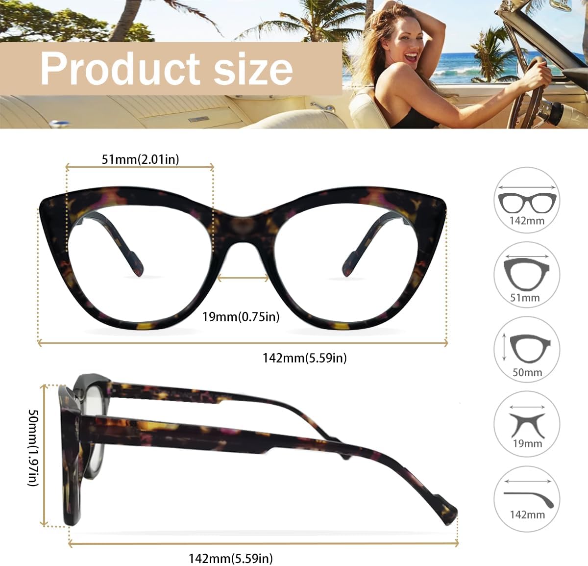 Gafas de lectura para mujer, lentes de ojo de gato, lentes de lectura para computadora