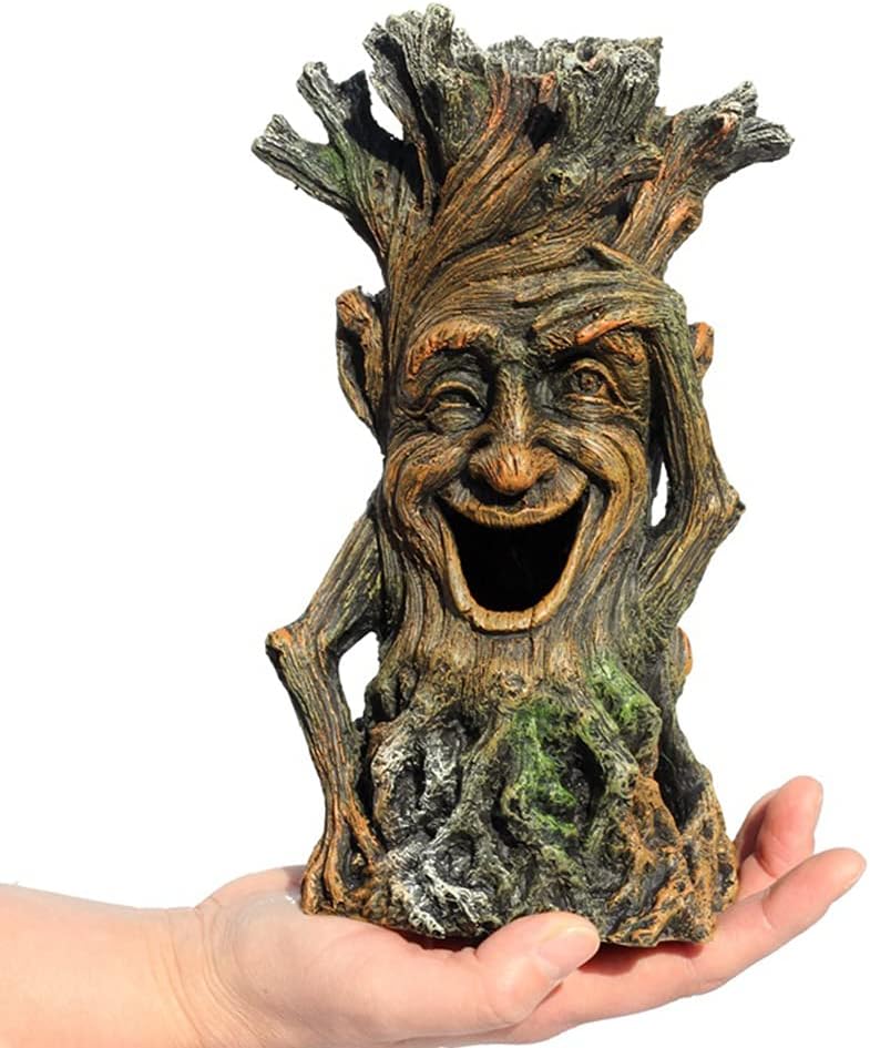 WE-POLUJ Statu – Adorno de resina, tronco de árbol, decoración de acuario, pecera, decoración para el hogar, paisajismo, manualidades para pecera,