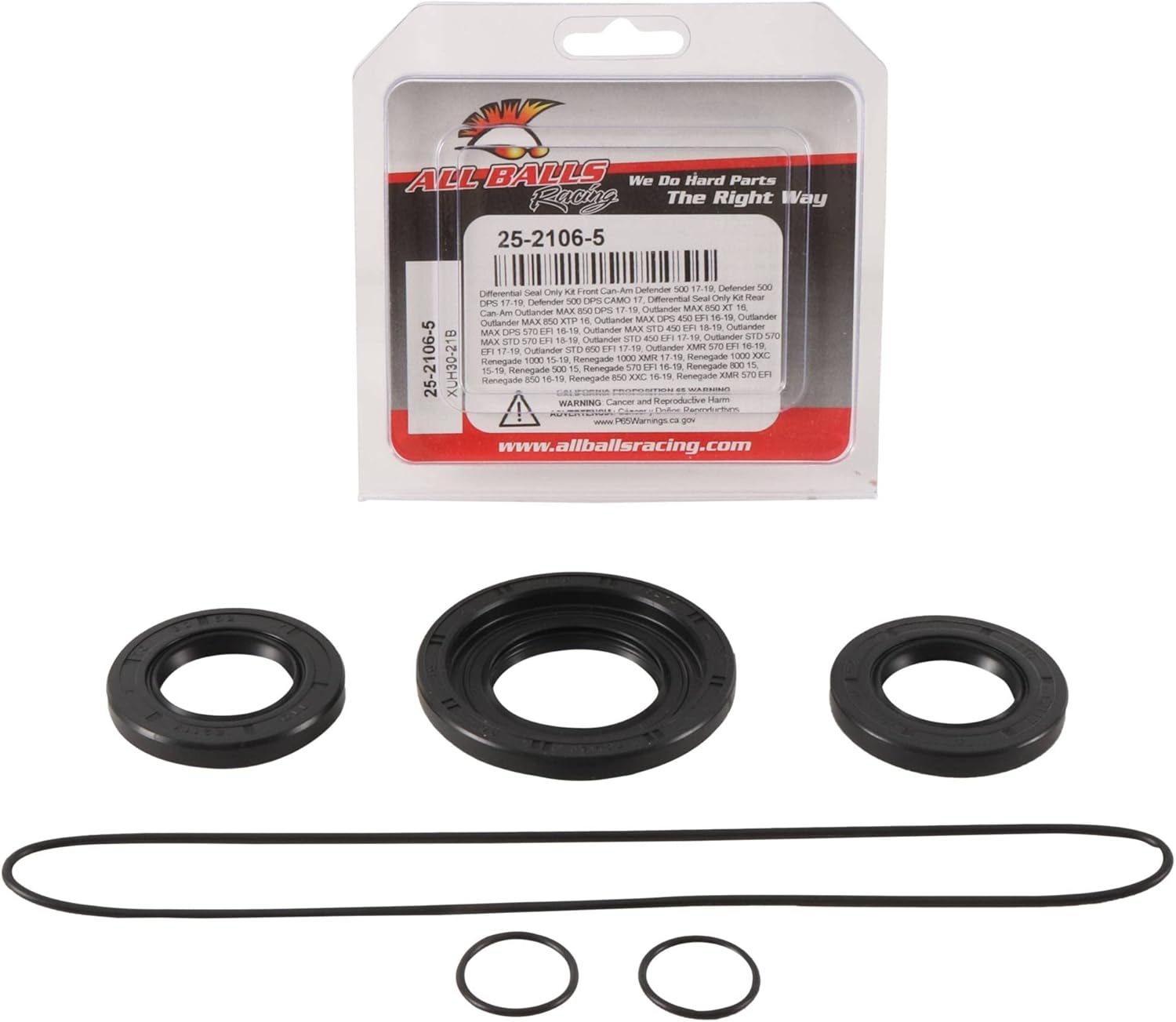 Nuevo All Balls – Juego de sellos diferenciales traseros 25-2106-5 para Can-Am Defender 500 17-18, Defender 500 DPS 17-18, Defender 500 DPS CAMO 17,