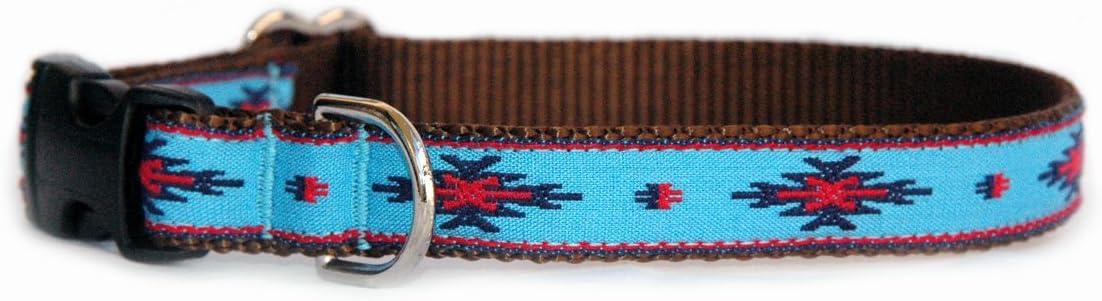 Collar de perro azul turquesa collar de perro de cinta turquesa nativo americano. Collar de perro de diseño de alta calidad hecho a mano con