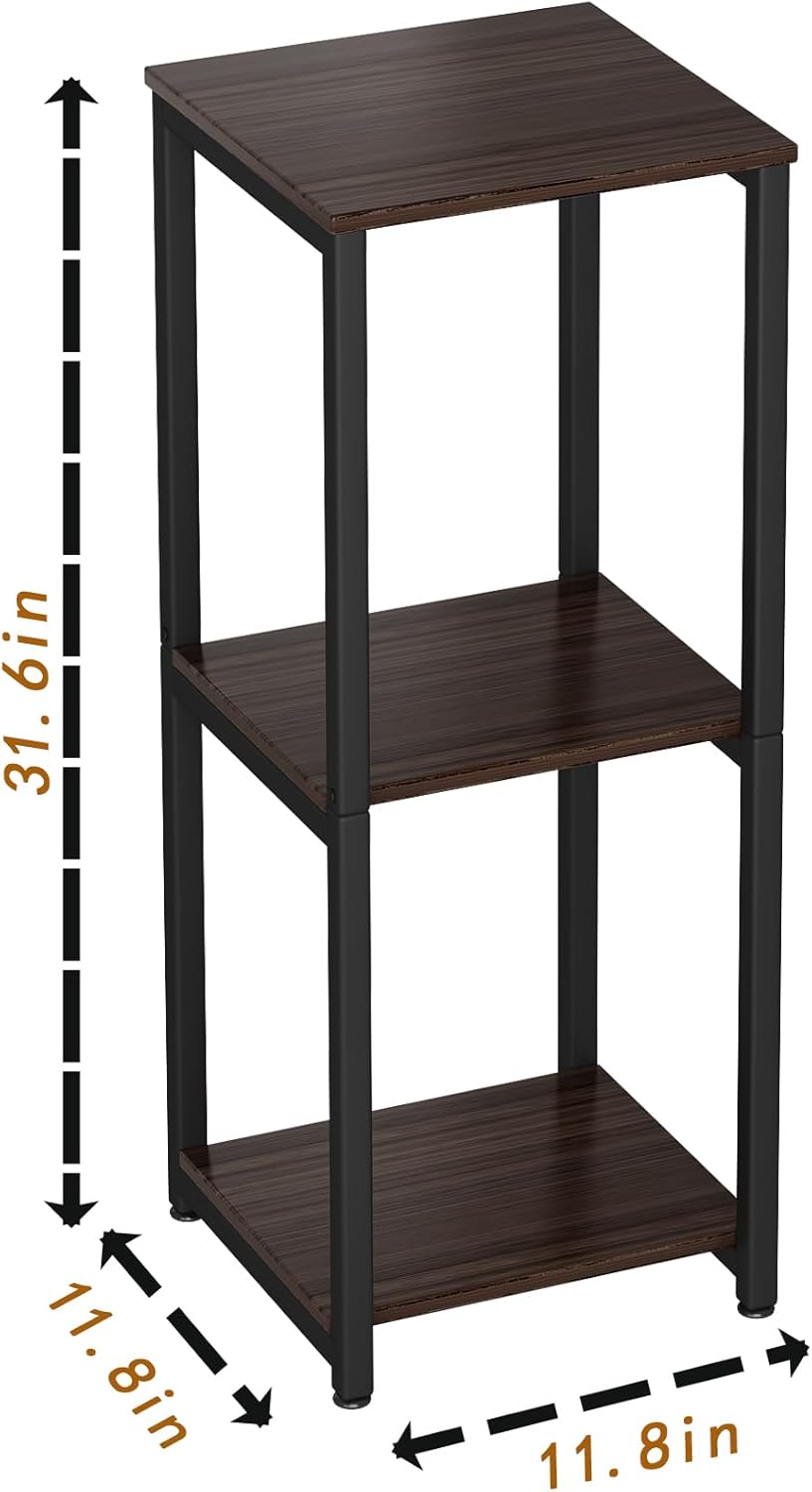 Soporte para plantas de interior de 3 niveles de alto, de metal, para almacenamiento de plantas, múltiples para sala de estar, balcón, jardín, roble