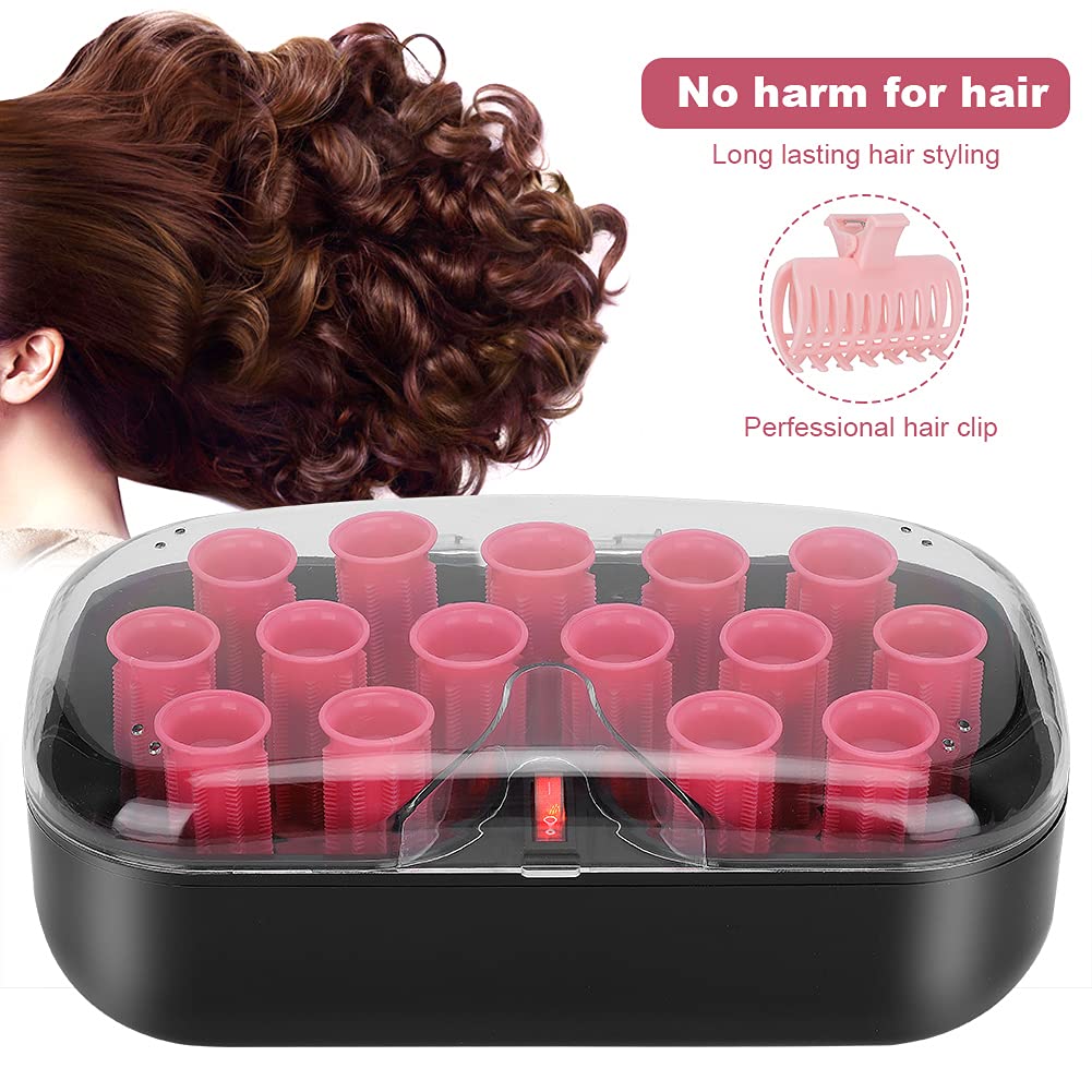Juego de varillas de permanente para el cabello, rodillos térmicos instantáneos, rodillos térmicos eléctricos, 15 piezas de cabello eléctrico