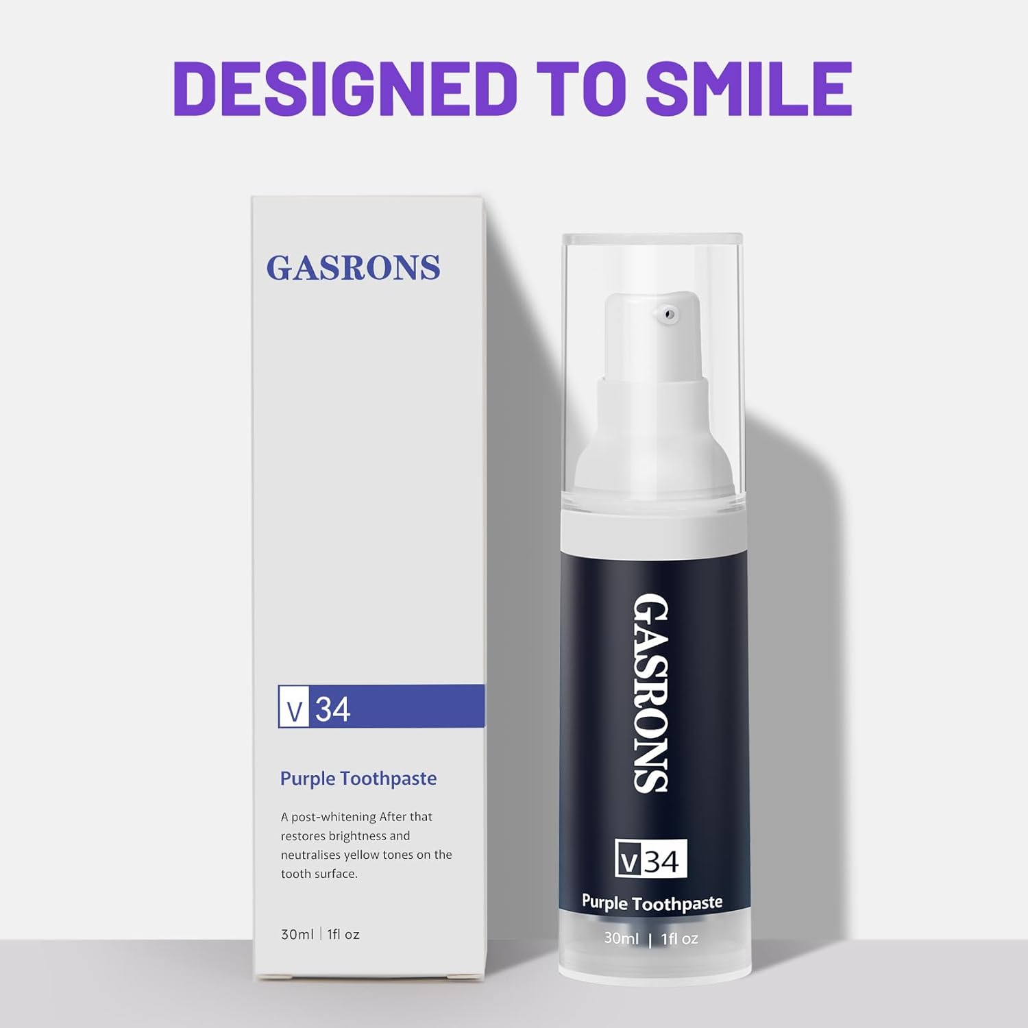 Pasta de dientes morada, Blanqueamiento de dientes púrpura, Eliminación de manchas de dientes, Retiro de Blanqueamiento de Dientes, Potenciador de