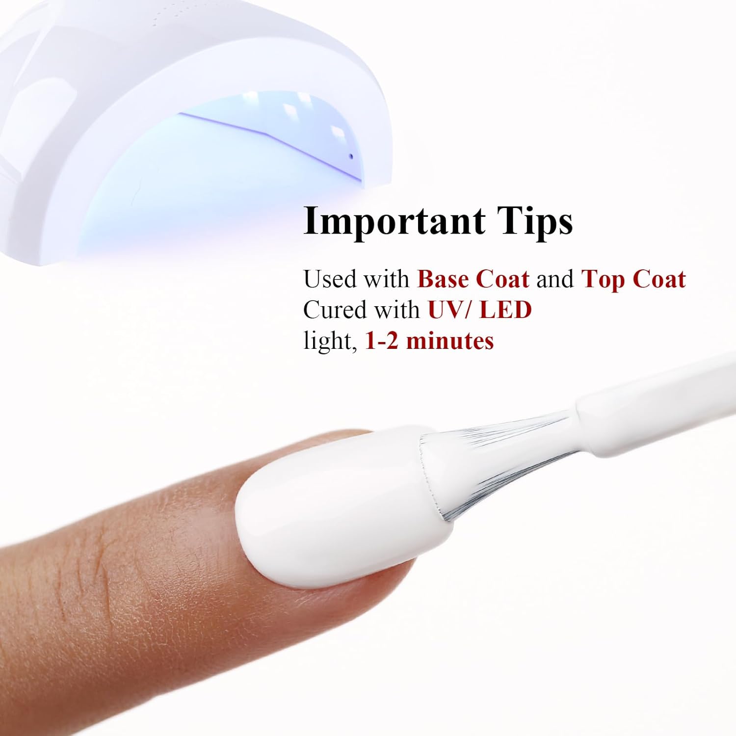 Ozzeal Esmalte en gel, 1 unidad de esmalte de uñas de gel blanco de 0.5 onzas líquidas, esmalte de uñas de gel semipermanente LED UV, arte para