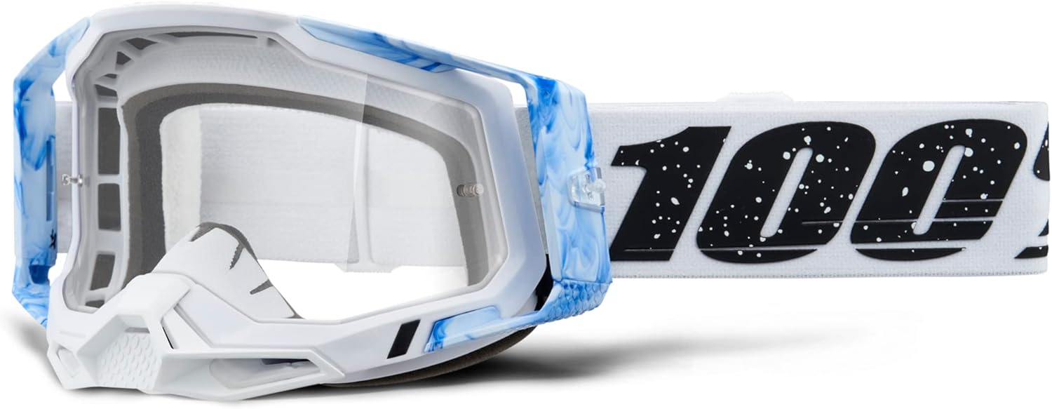 100% Racecraft 2 – Gafas protectoras para bicicleta de montaña y motocross, MX y MTB Racing (Mixos, lente transparente)