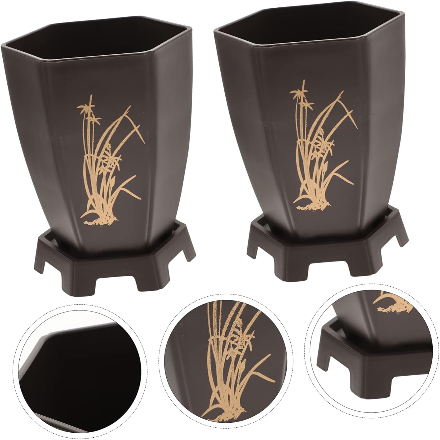 Yardwe 6 Pcs Orchid Pot Orchid Planter Plant Basket Succulent Containers Self Watering Planter Pot Nursery Pot Orchild Plant Pot Succulent Holder
