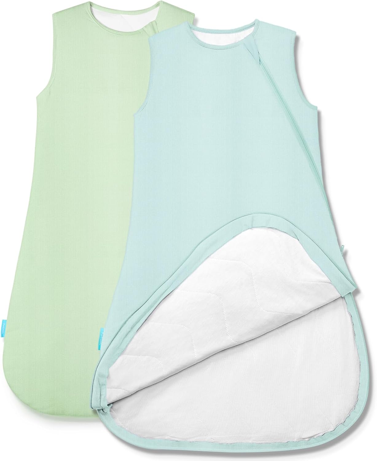 Saco de dormir súper suave 1.0 TOG, saco de dormir de viscosa de bambú premium para bebé, saco de dormir con cremallera de 2 vías, manta portátil