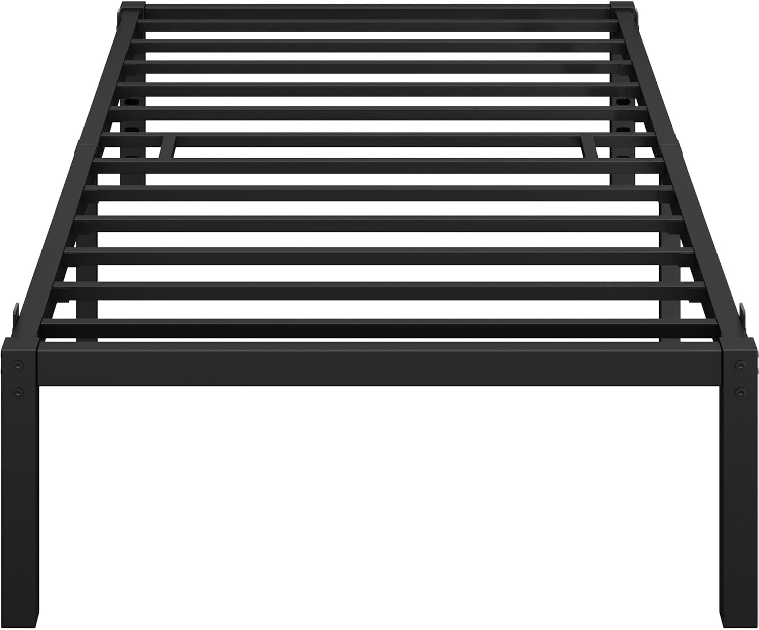 Yaheetech Base de cama individual XL con espacio de almacenamiento, no necesita somier, potente espacio de almacenamiento de 14 pulgadas, soporte de