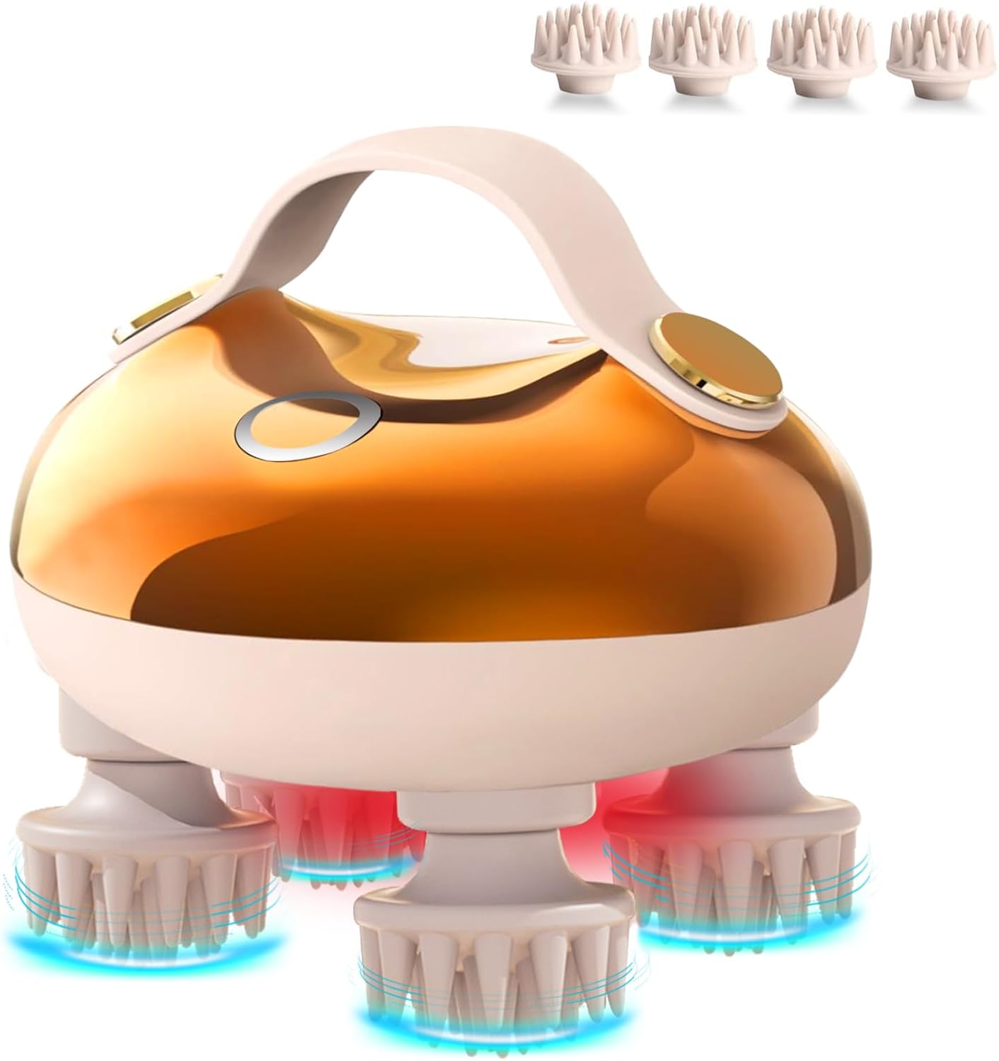 Masajeador eléctrico para el crecimiento del cabello, IPX7, impermeable, masajeador de cuero cabelludo para el estrés, masajeador de cabeza