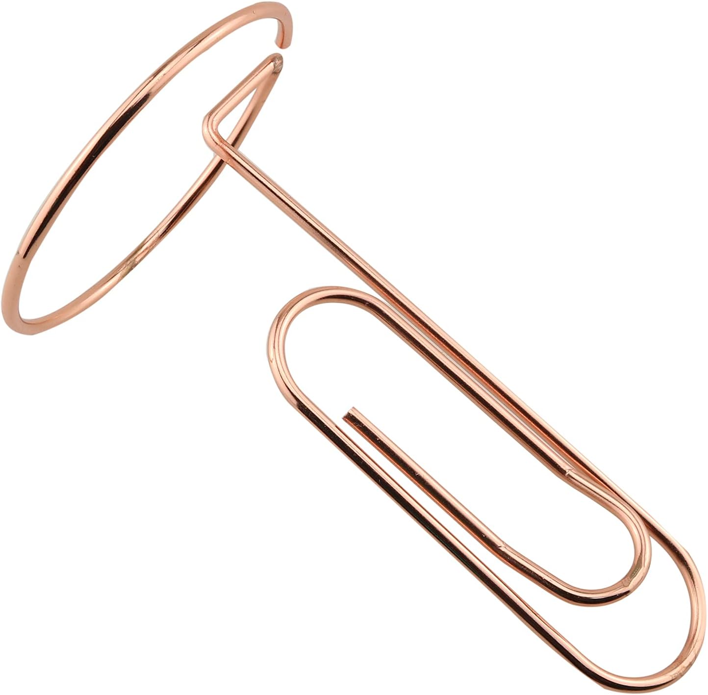HJGarden 1 soporte para notas de estudio de oficina, clip de escritorio, soporte para notas, clip de papel, organizador de notas (oro rosa)