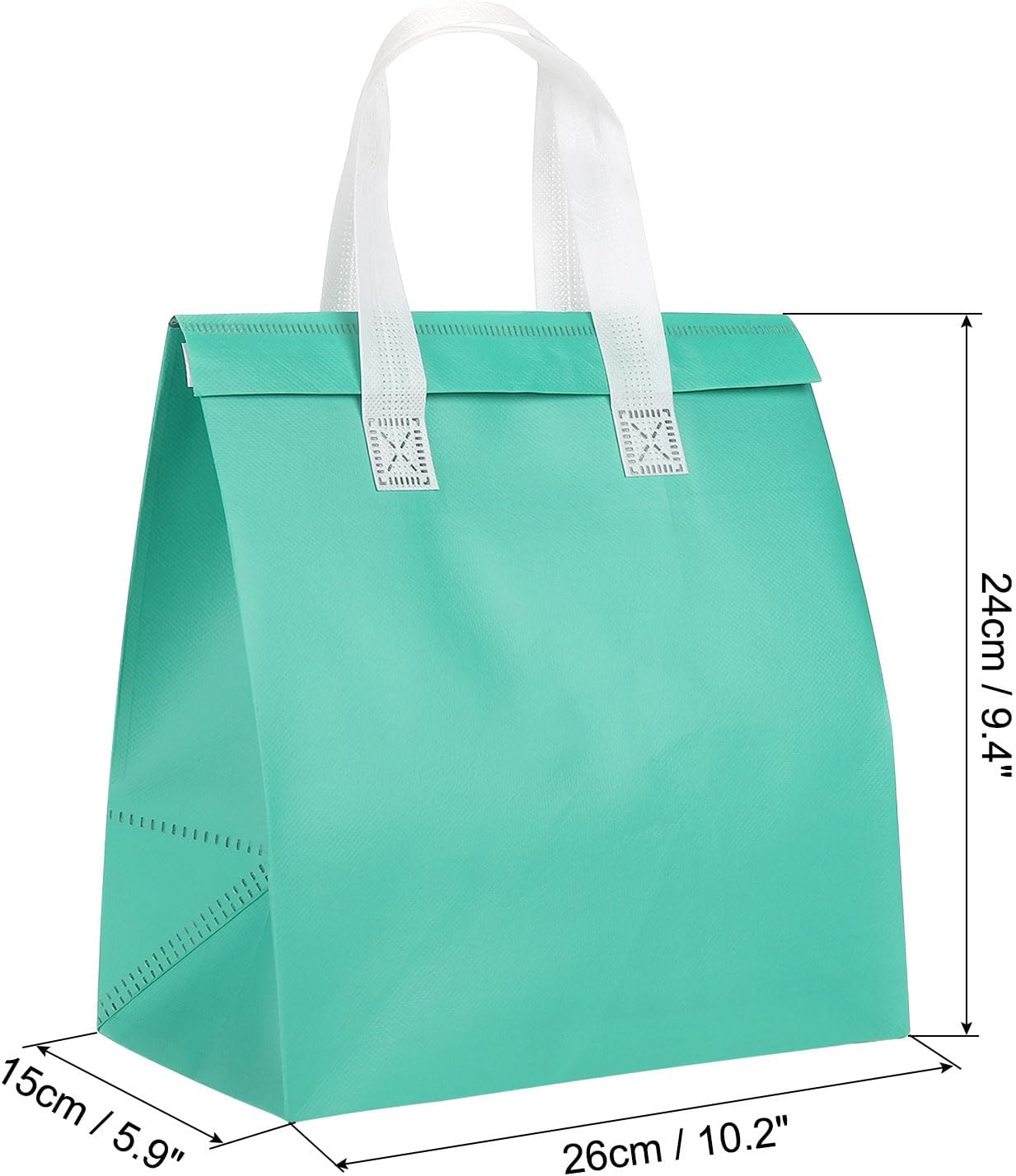 PATIKIL Bolsas aisladas para llevar, 35 bolsas aislantes térmicas de comestibles de 9.4 x 5.9 x 10.2 pulgadas para entrega de alimentos fríos y