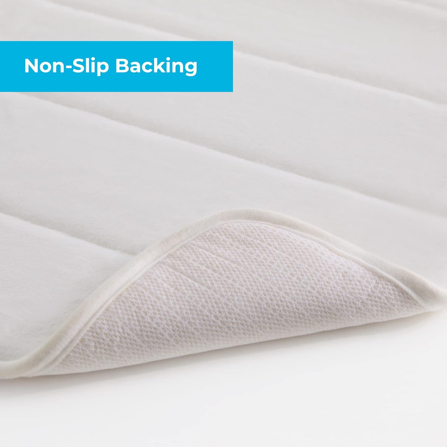 Linenspa Tapete de baño de espuma viscoelástica, antideslizante, absorbente de agua, de secado rápido, lavable a máquina, tapete de baño para baño,