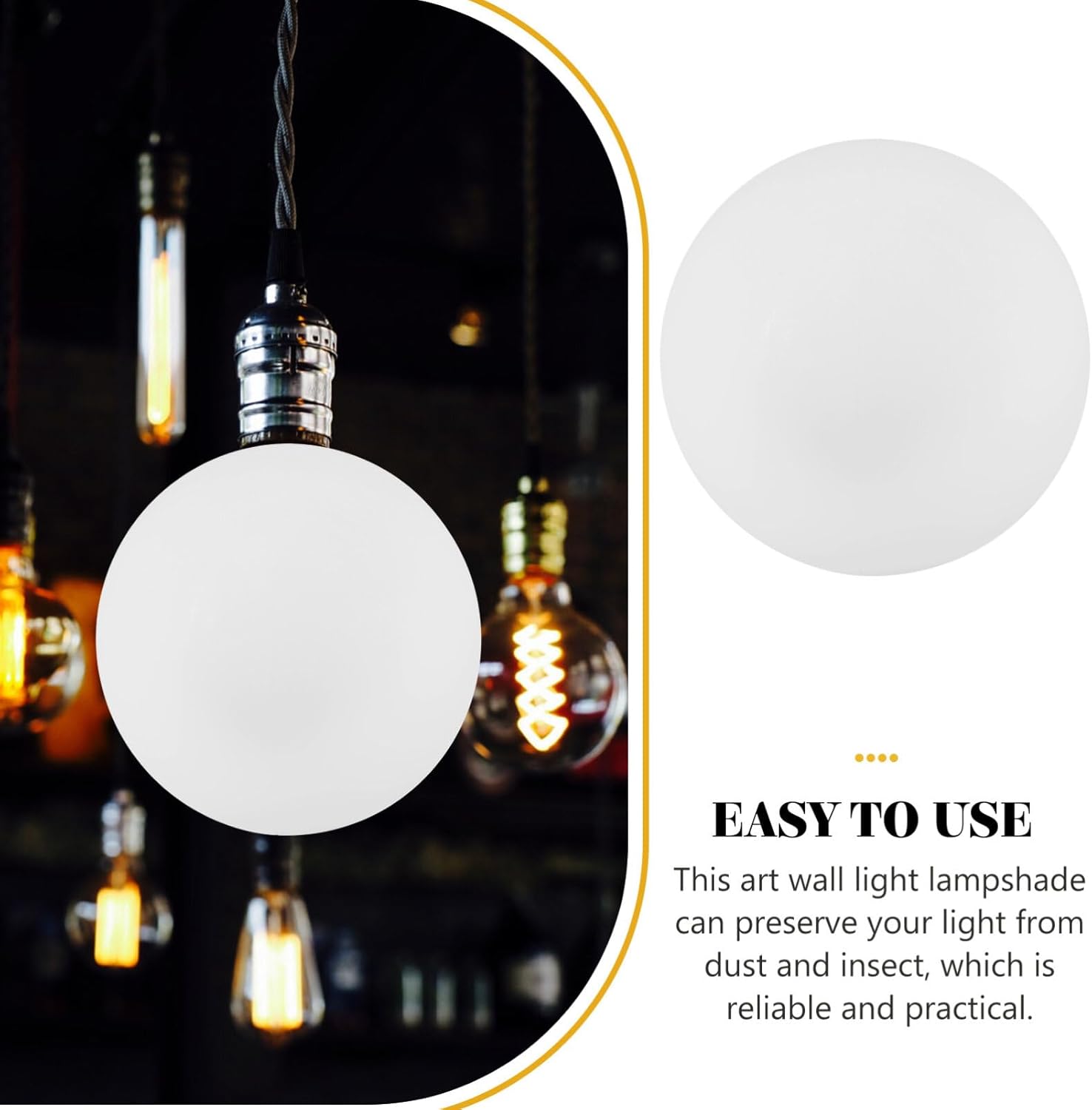 Baluue Lámpara acrílica blanca de 6 pulgadas, pantalla redonda para poste suave, repuesto para accesorios de pared de techo, postes de lámpara o