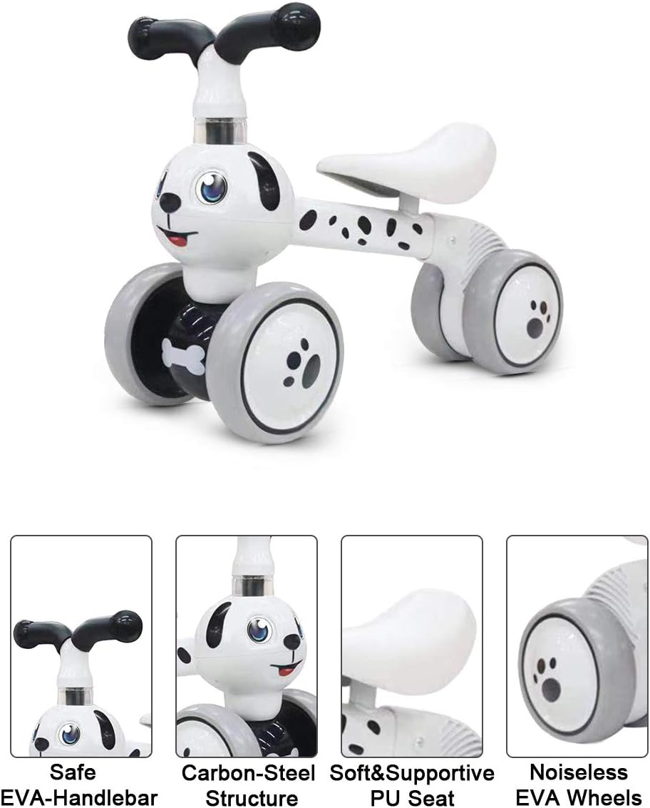Ancaixin Bicicletas de equilibrio para bebés para niños de 1, 2, 3 años, juguetes de equitación para niños de 10 a 36 meses, sin pedales, 4 ruedas,