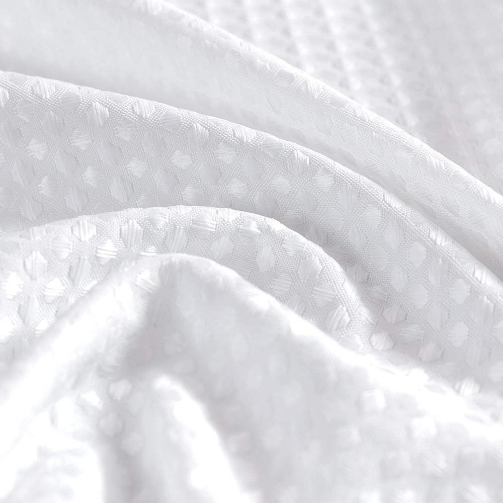 Lazzzy – Cortinas de niveles con textura y diseño de gofre, 1 par