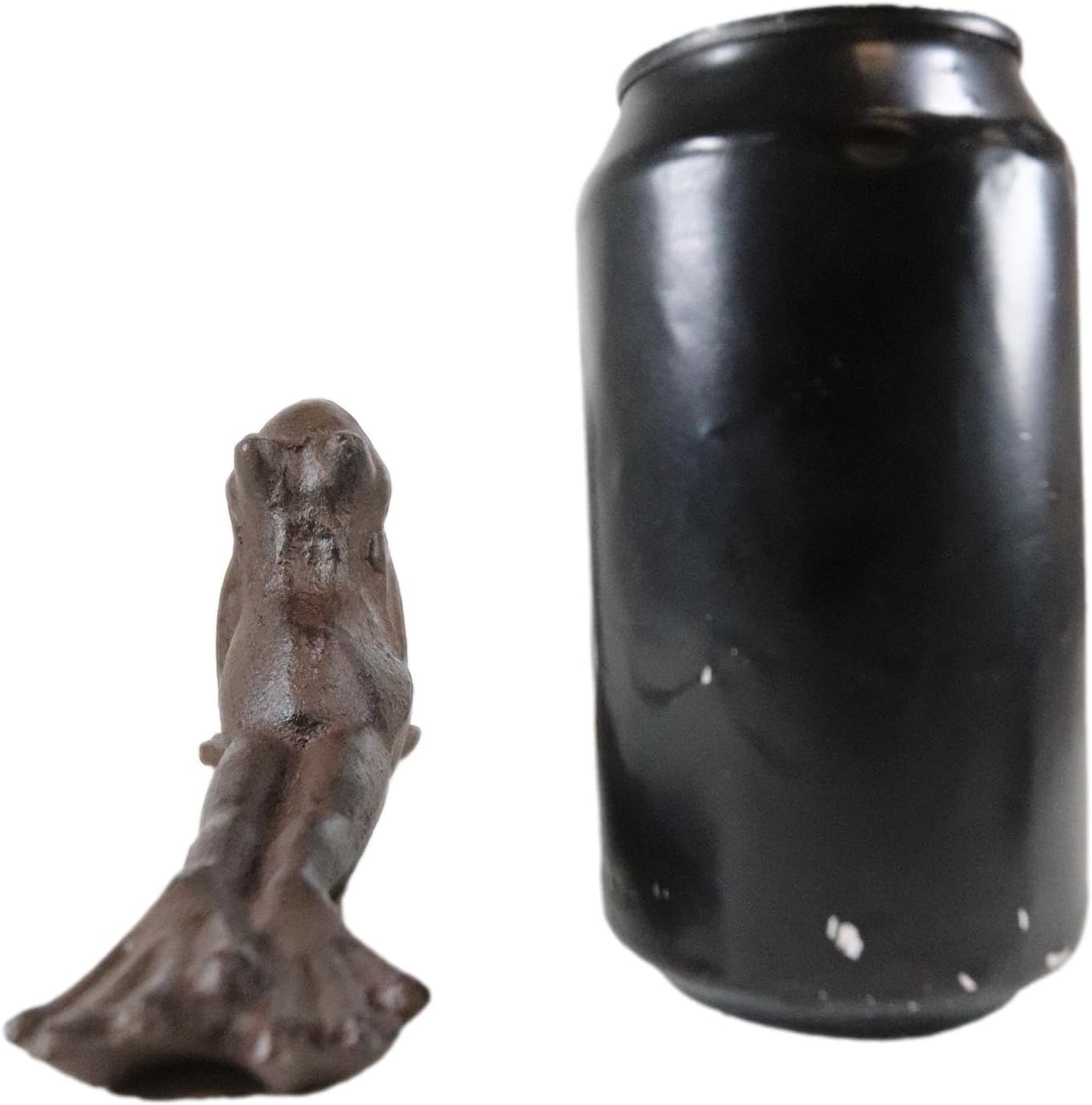 Ebros Gift Tope de puerta de hierro fundido rústico con diseño de rana de sapo para yoga, decorativo, coleccionable, estatua de cuña