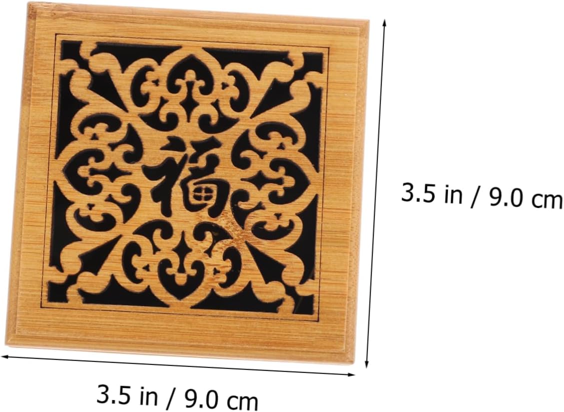Garneck Caja de madera de agar, soporte para cono, decoración del hogar, accesorios de spa, quemador de incienso, incienso de bambú, quemador de