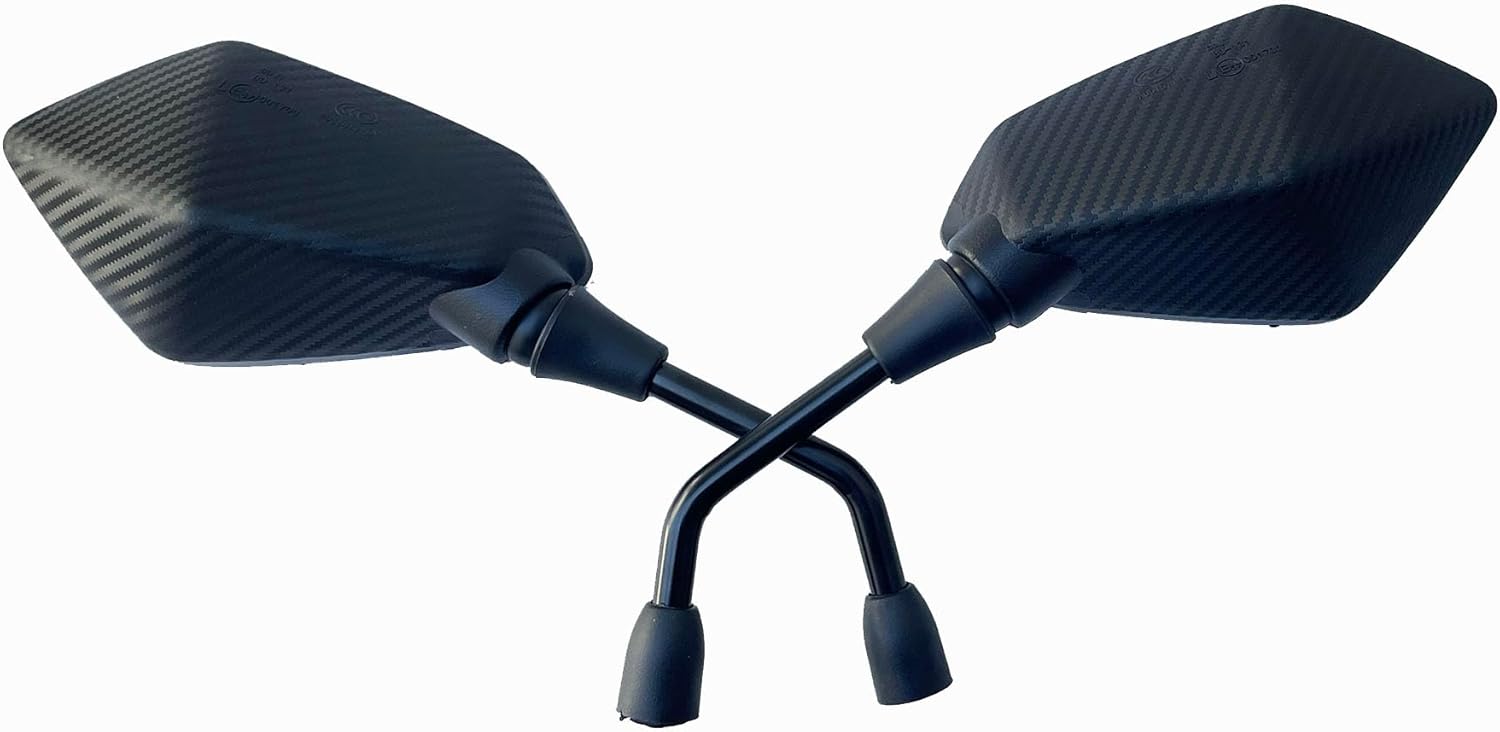 Espejos retrovisores de fibra negra compatibles con Yamaha MT-09 SP 2023