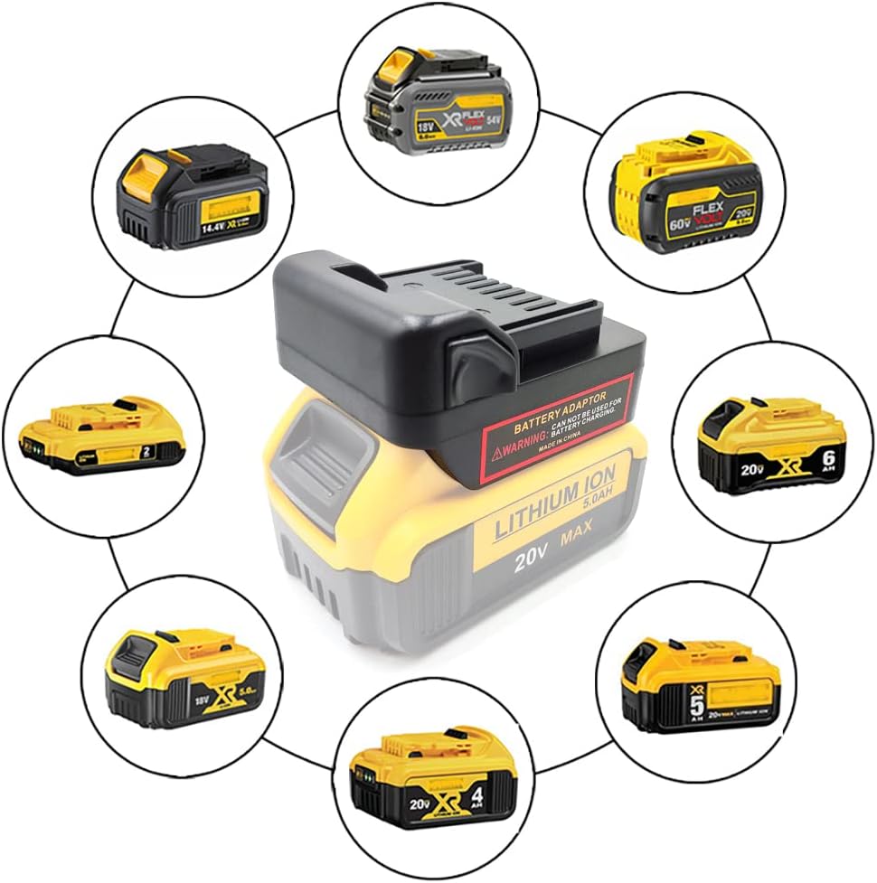 Adaptador de herramienta inalámbrica de batería de iones de litio Hitachi y Metabo HPT de 18 V para batería DeWalt 18 V 20 V MAX XR a batería