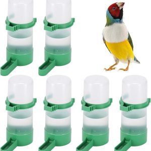 6 botellas automáticas de agua para pájaros, botella de agua para pájaros, dispensador de alimentos para colgar en jaula de pájaros para loros, 6 botellas automáticas de agua para pájaros, botella de agua para pájaros, dispensador de alimentos para colgar en jaula de pájaros para loros,