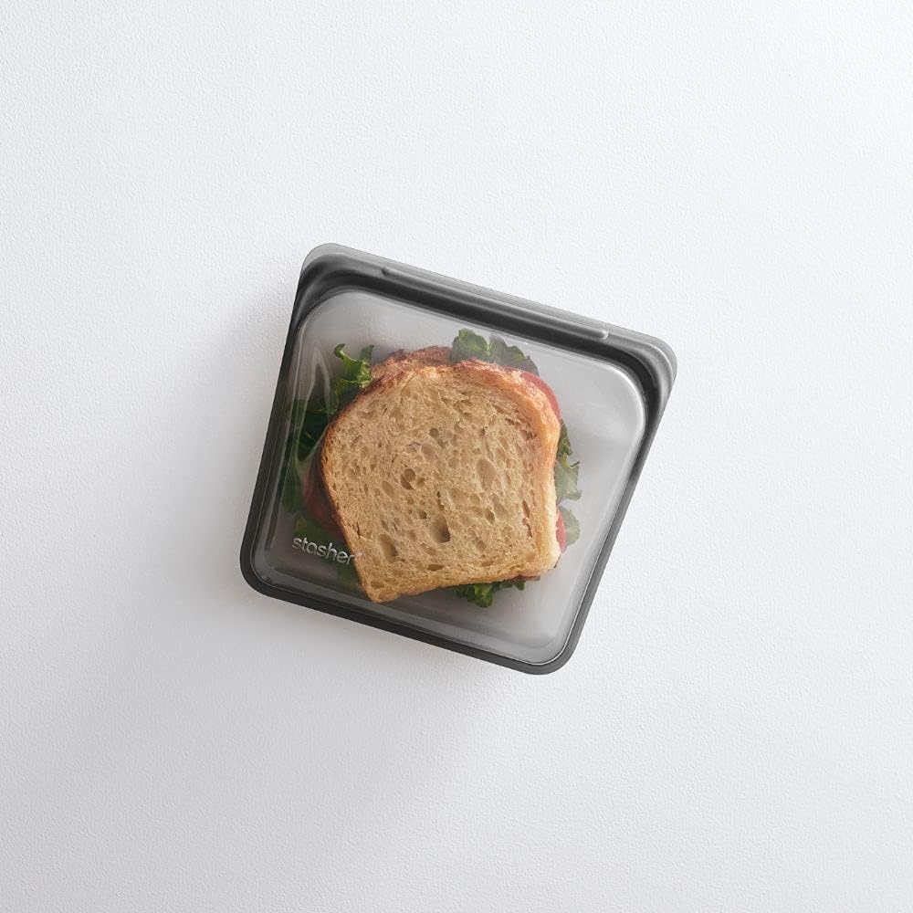 STASHER Bolsa de sándwich verde, 1 EA
