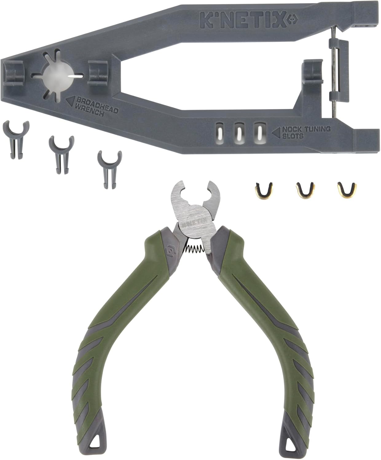 Allen Company K’Netix Kit de afinación de arco Lumen, compatible con compuesto, recurvo y arco largo, gris