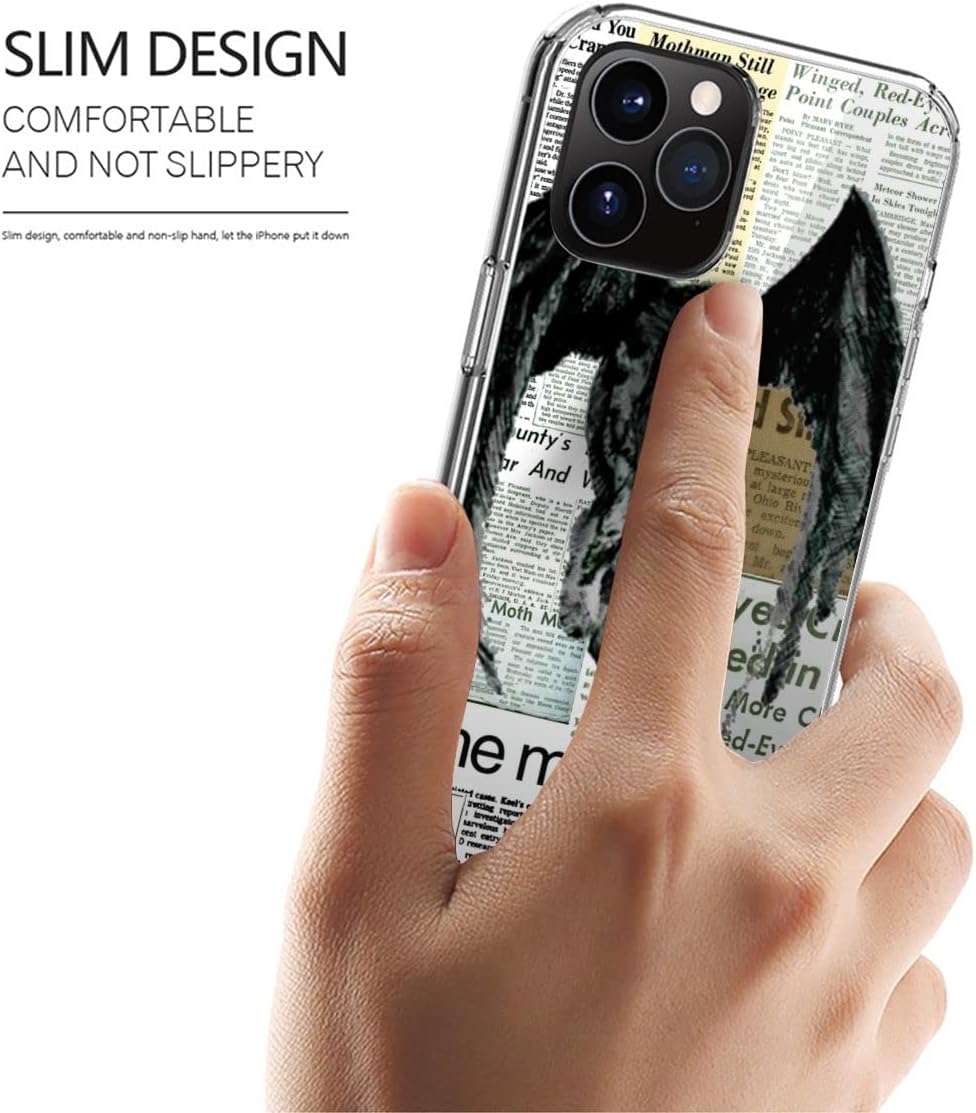 Funda para teléfono Mothman estética, a prueba de golpes, compatible con iPhone 15, 14, 13, 12, 11 X, Xs, Xr, 8, 7, 6, 6s Plus Mini Pro Max,