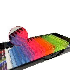 THE LASH SUPPLY Extensiones de pestañas de volumen de color para Halloween, rizo CC, 0.51-0.70 pulgadas de longitud, 0.07 de grosor, rizo natural y THE LASH SUPPLY Extensiones de pestañas de volumen de color para Halloween, rizo CC, 0.51-0.70 pulgadas de longitud, 0.07 de grosor, rizo natural y