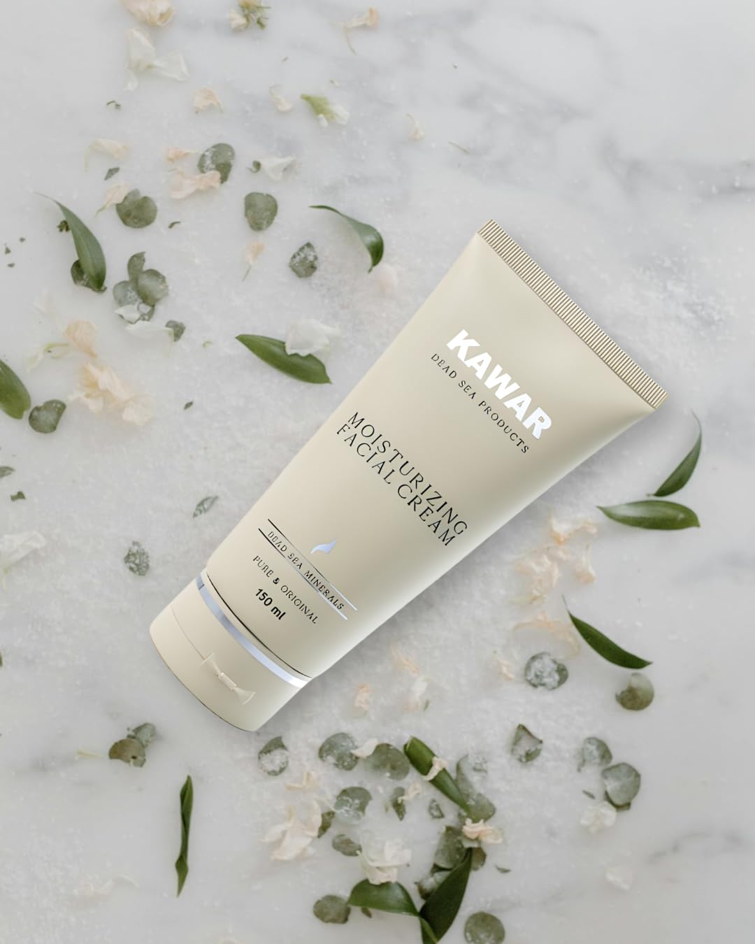 Crema facial hidratante del Mar Muerto con niacinamida y ceramidas, hidrata y calma con manteca de karité y aceite de argán, hidratante vegano para