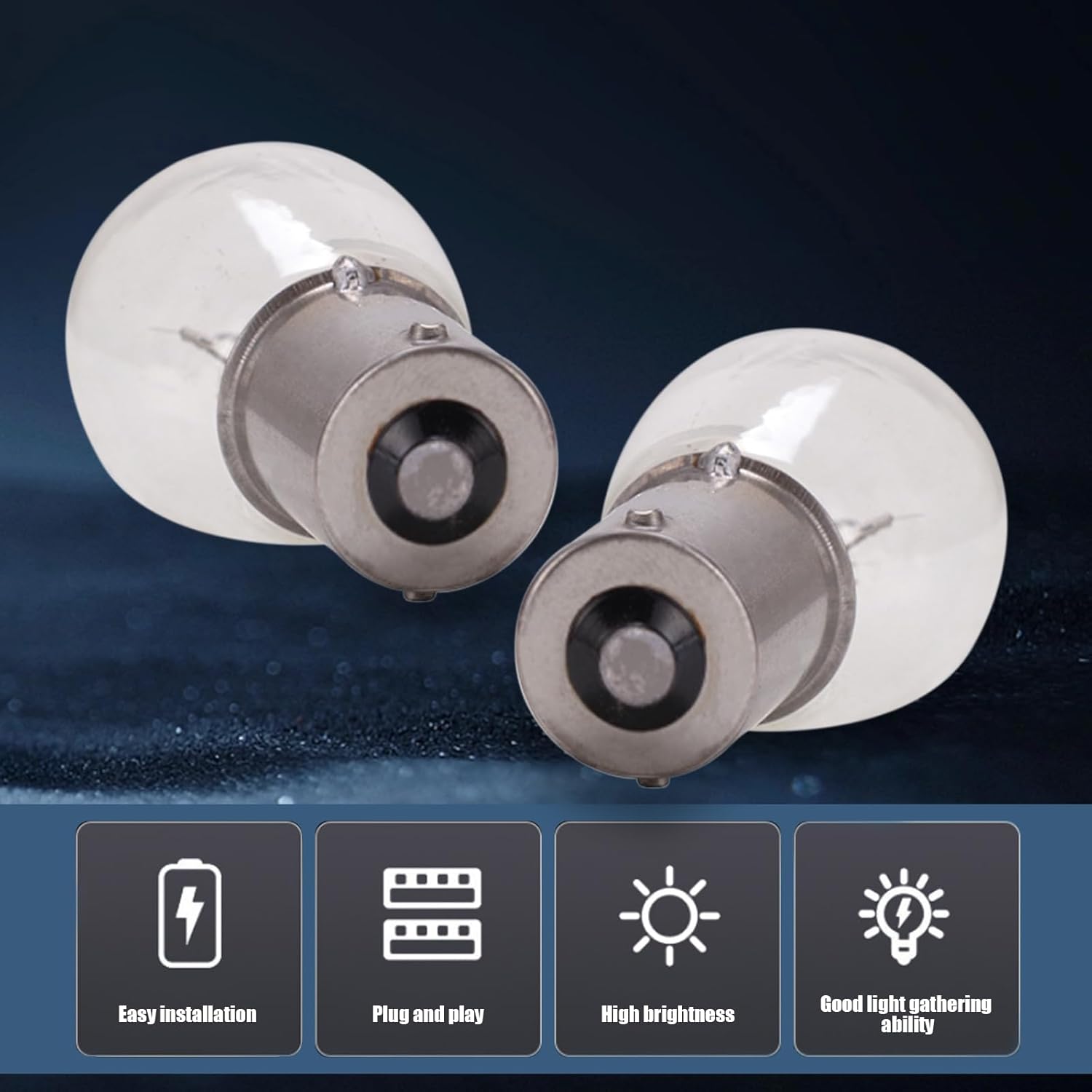 10 luces de freno 1141 para automóvil, 12 V, 21 W, pie plano, luz de señal de giro de una sola luz, repuesto de bombilla de repuesto compacta, mini
