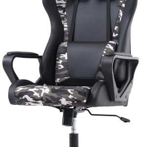 PayLessHere Silla ergonómica de escritorio de carreras, silla de computadora con reposabrazos, giratoria de 360 y ruedas de poliuretano, silla de PayLessHere Silla ergonómica de escritorio de carreras, silla de computadora con reposabrazos, giratoria de 360 y ruedas de poliuretano, silla de