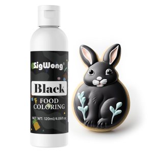 Colorante alimentario Juego de colorante líquido negro de 4.1 fl oz, tinte de color alimenticio mejorado para hornear, cocinar, decoración de Colorante alimentario Juego de colorante líquido negro de 4.1 fl oz, tinte de color alimenticio mejorado para hornear, cocinar, decoración de