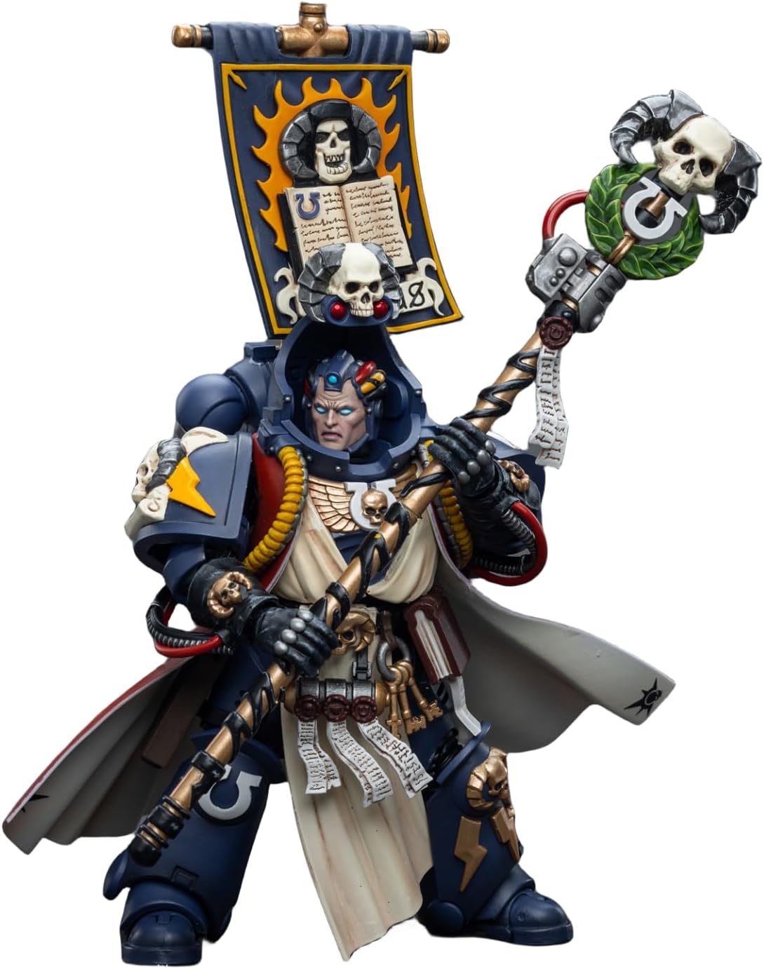 HiPlay JoyToy Warhammer 40K Figura coleccionable Ultramarines Chief Librarian Tigurius Figura de acción a escala 118 JT6885 (Tigurius)