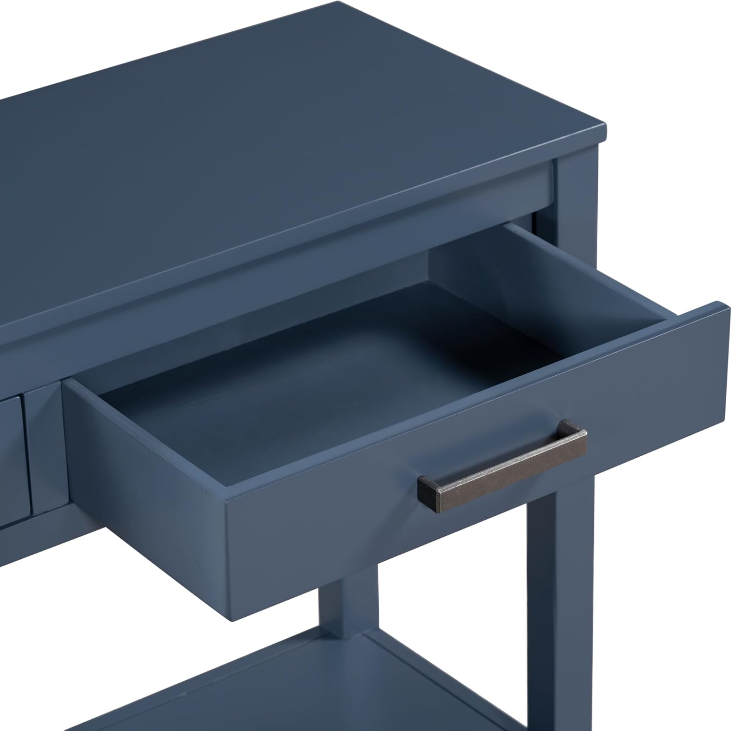Moderna mesa consola de 3 cajones con 1 estante, mesa auxiliar de madera maciza para pasillo, sala de estar, vestíbulo, pasillo, fácil de montar