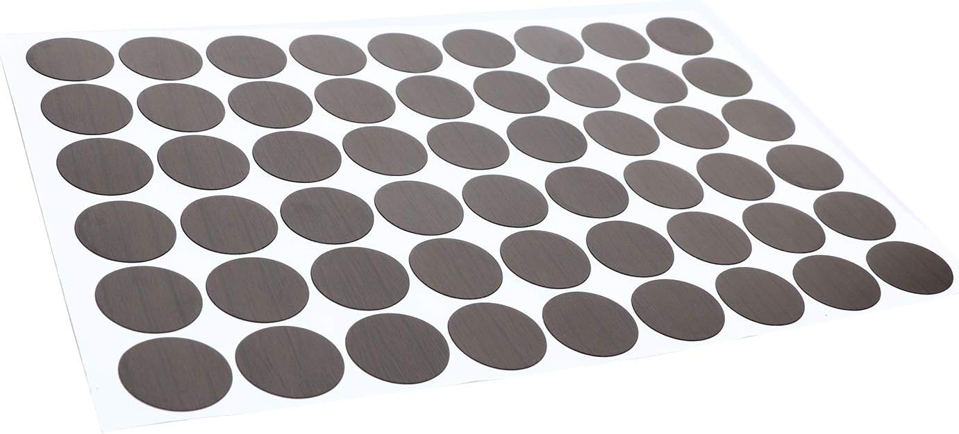 1 hoja54 piezas de accesorios de muebles de madera de 0.787 pulgadas (0.787 in), material de PVC, decoración de muebles de gabinete, tapas de rosca,