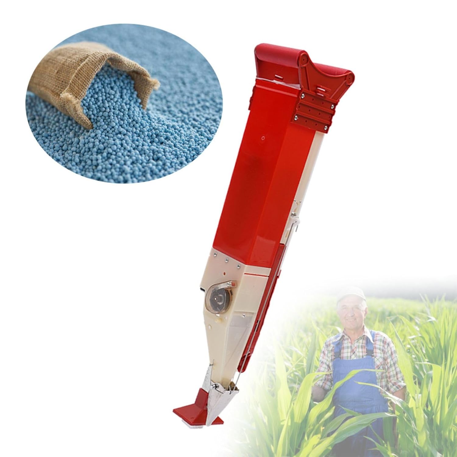 Máquina aplicadora de fertilizante ajustable, aplicador de fertilizante de un solo barril, aplicador de fertilizante portátil, herramientas de