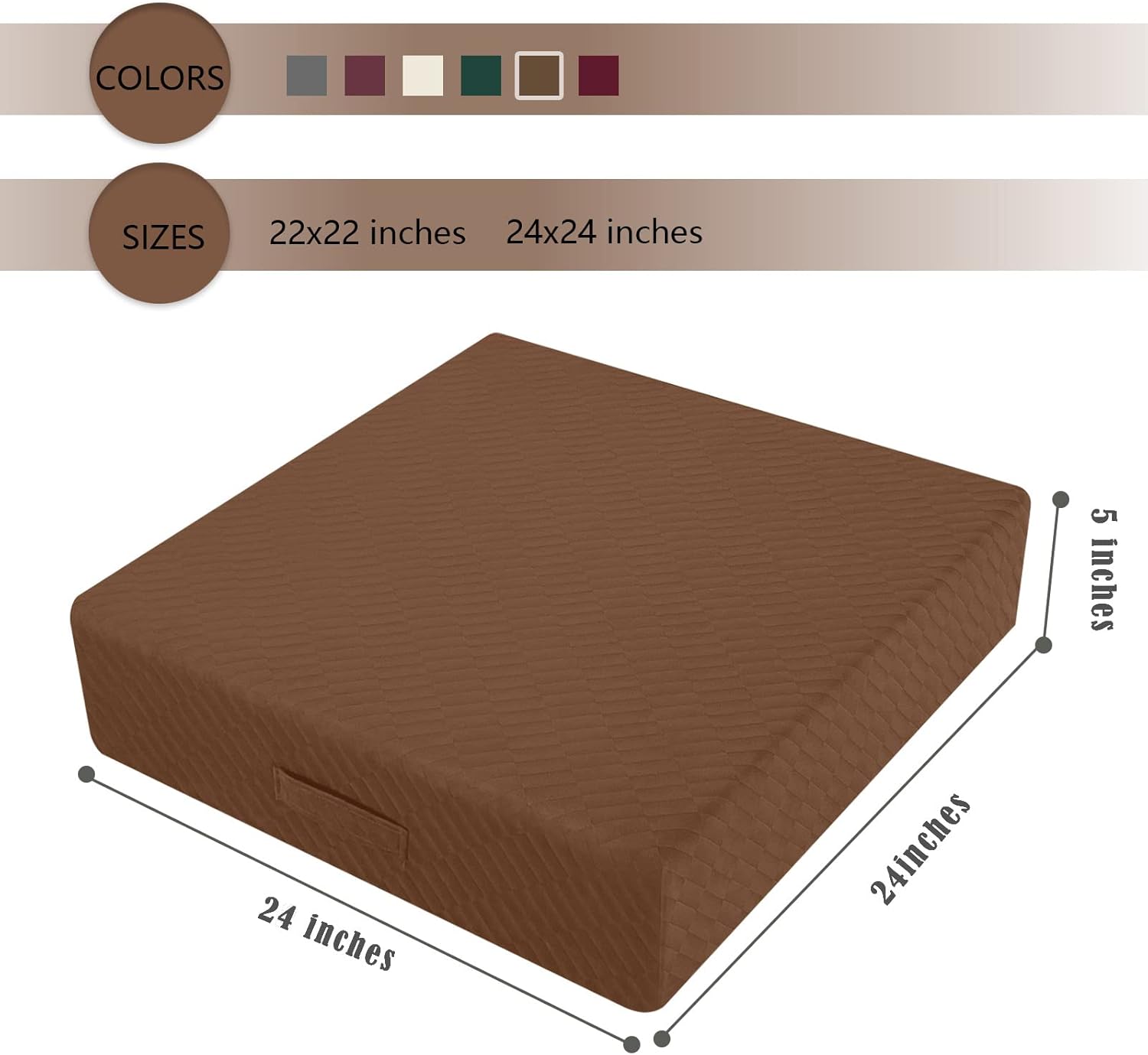 MeMoreCool Almohada cuadrada para asiento de suelo para adultos y niños, cojín de meditación grande con espuma gruesa, cojín grande lavable para