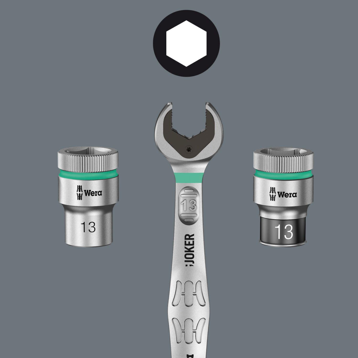 Wera – 5020079001 020079 Llave combinada Joker con interruptor – 916″