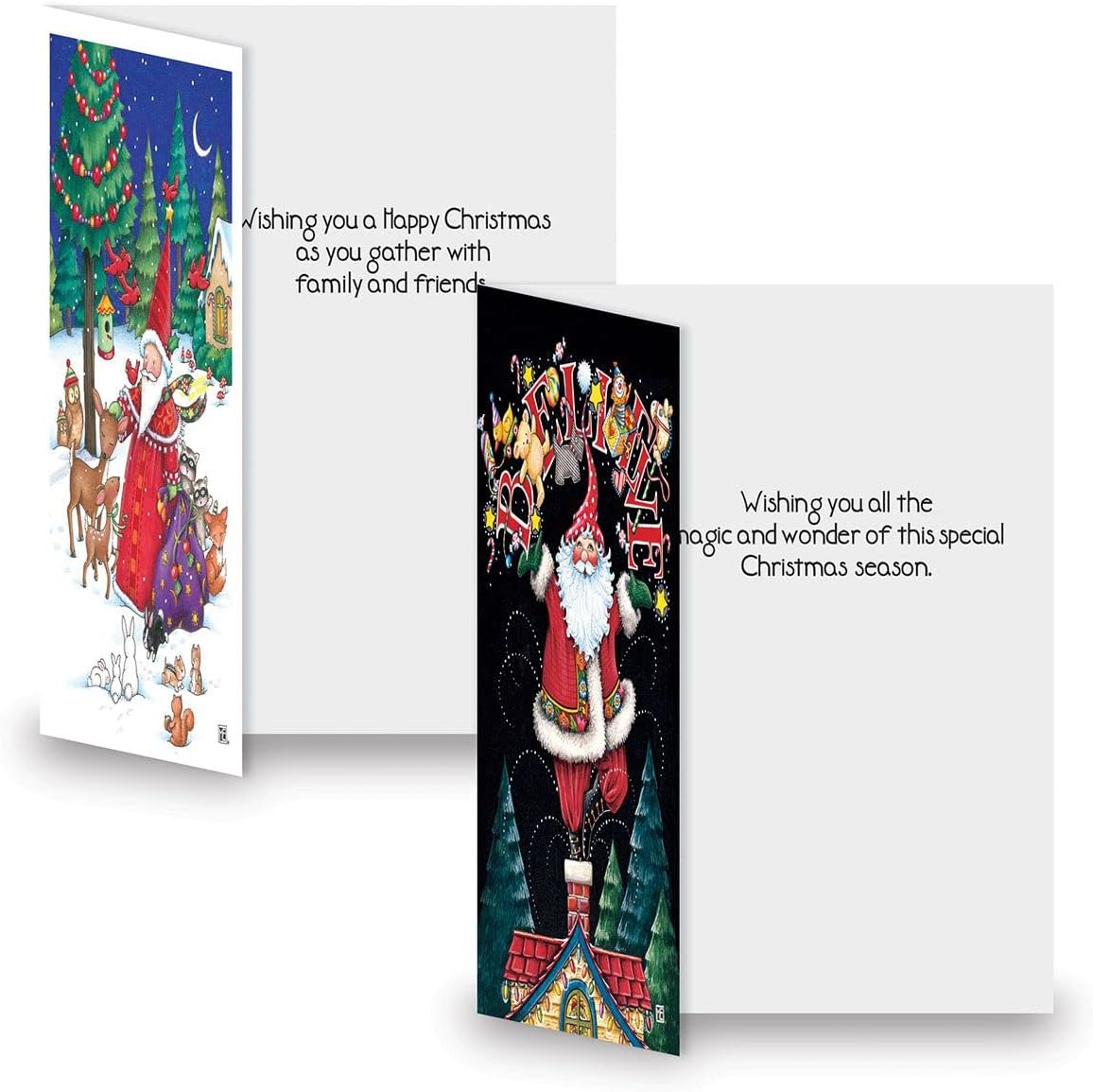 Current Juego de tarjetas de felicitación navideñas Believe in Santa  Mary Engelbreit, juego de 20 tarjetas grandes plegadas de 5 x 7 pulgadas,