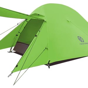 2 Person Camping Tent with 3 Aluminum Alloy Poles, 4 or 3 Season Waterproof Tent, Double Layer,Easy Setup, 2 Doors for Outdoor 2 Person Camping Tent with 3 Aluminum Alloy Poles, 4 or 3 Season Waterproof Tent, Double Layer,Easy Setup, 2 Doors for Outdoor