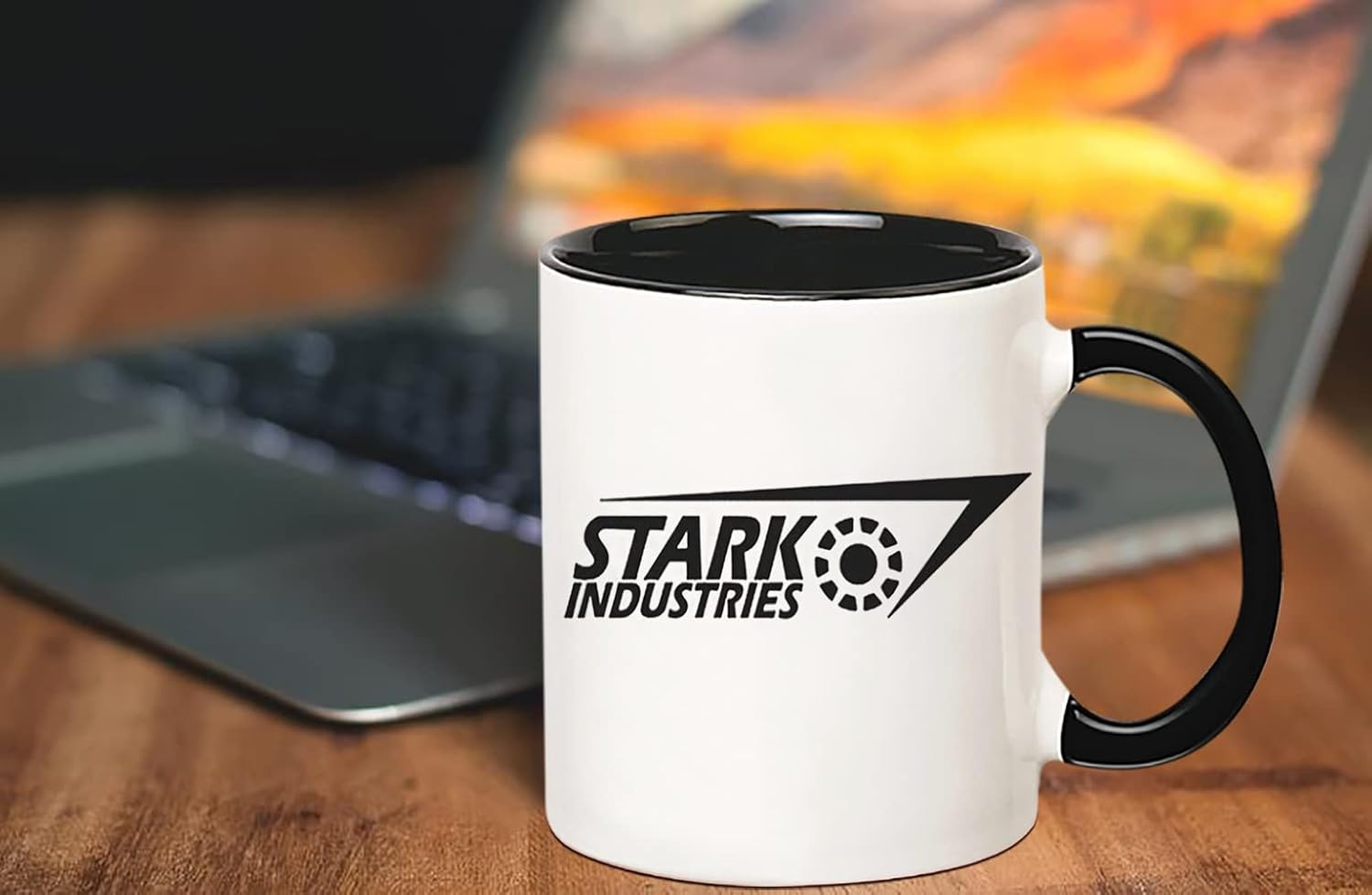 Fonhark – Taza de Iron Man, taza de café con el logotipo de Stark Industries, taza de café Tony Stark, taza de café novedosa de 11 onzas