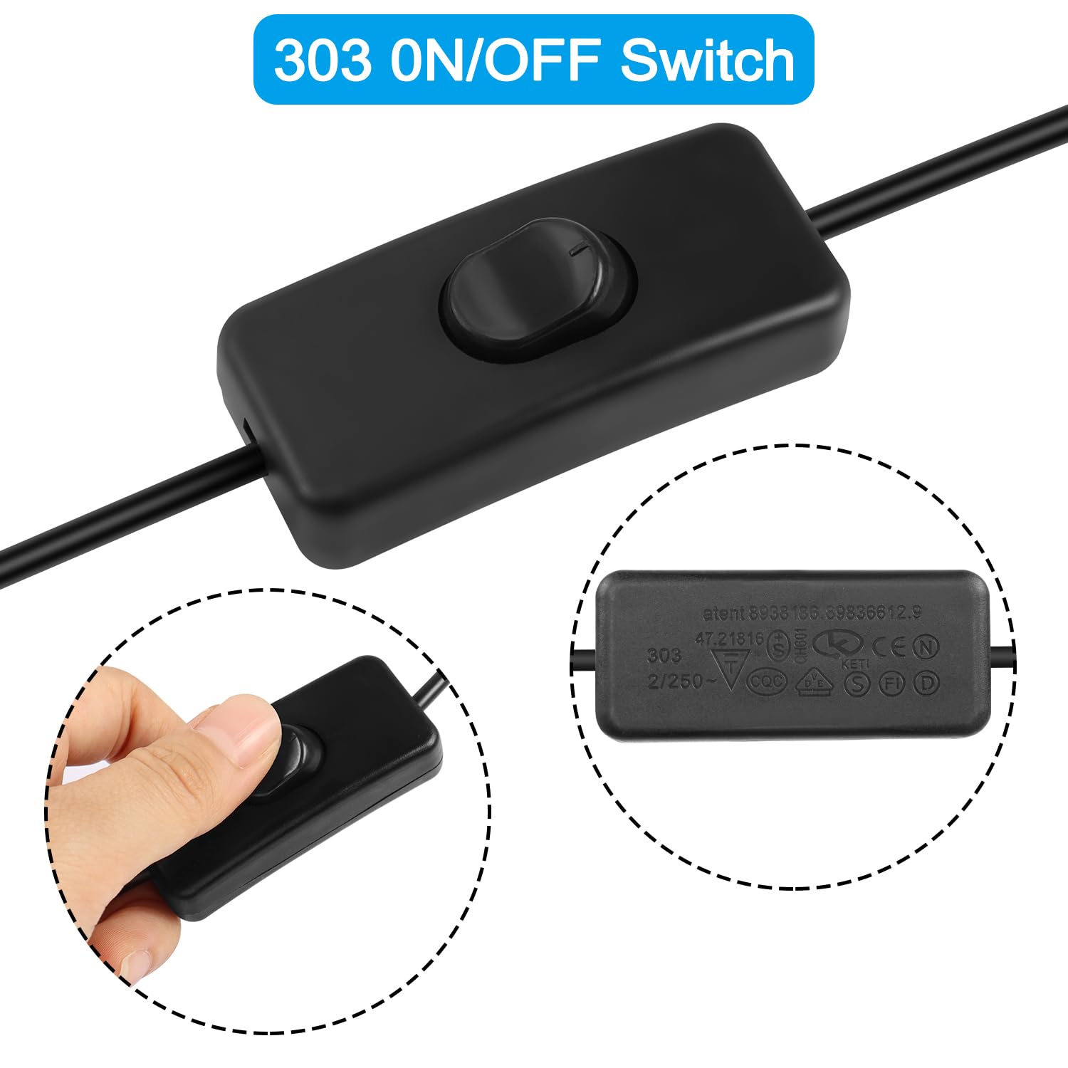 Cable de extensión USB, 4 unidades, 5 V, macho a hembra, extensor con interruptor, adecuado para ventilador USB de 5 V, tira LED, lámpara de