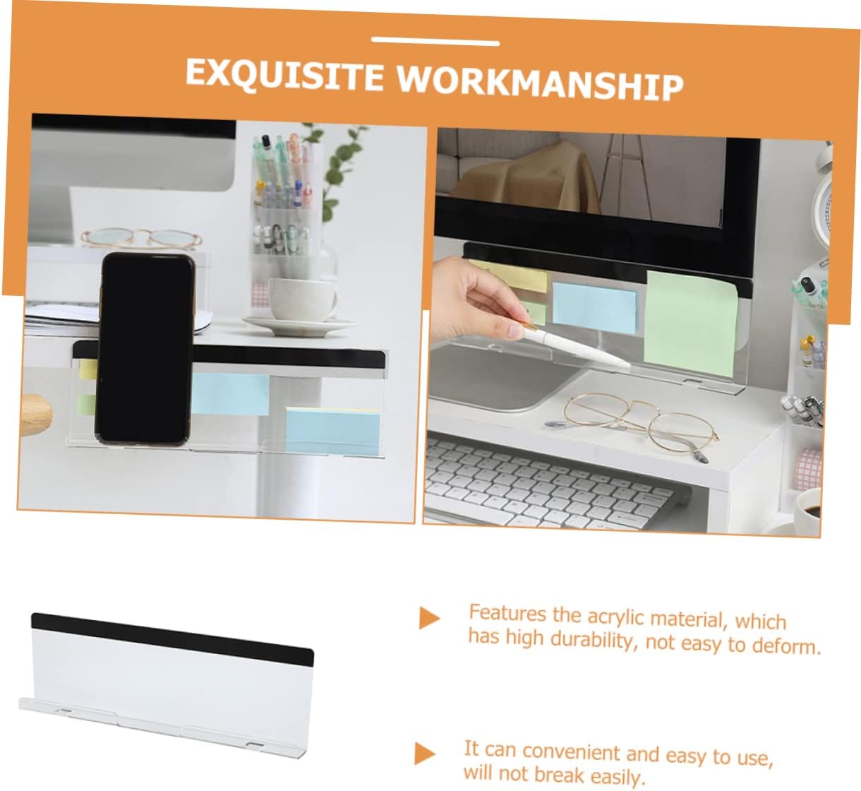 ULTECHNOVO 2 unids Mensaje Paquete Estante Monitor Panel lateral Notas Tableros Memo Pad Monitor Mensaje Tablero de notas Tablero de notas Tablero