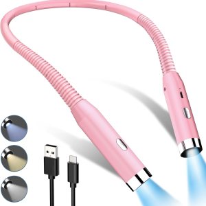 Luz LED recargable para el cuello para leer, luces de libro actualizadas 2024 para leer en la cama, brazos flexibles de 360, cómodo de llevar y luz Luz LED recargable para el cuello para leer, luces de libro actualizadas 2024 para leer en la cama, brazos flexibles de 360, cómodo de llevar y luz