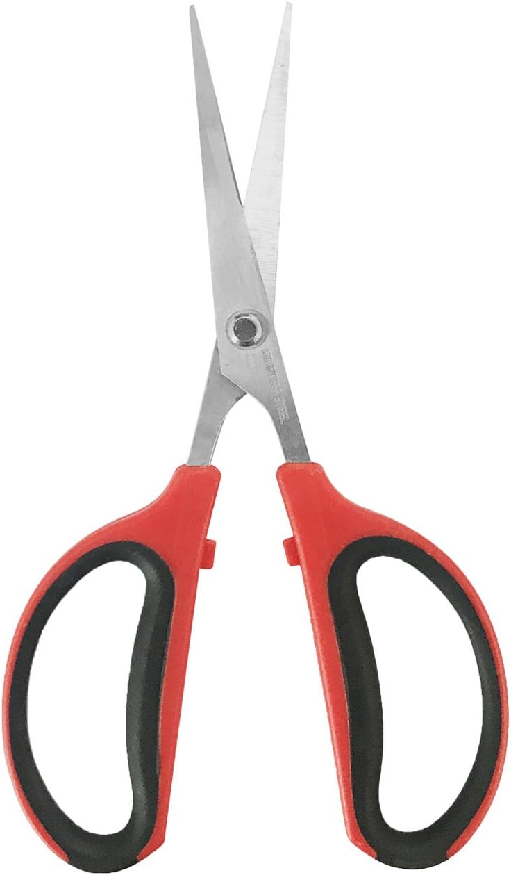 Bonsái – Tijeras de podar rectas de 2.362 in, tijeras de podar con micropuntas, para jardín hidropónico, con asas de color aleatorio a través de